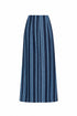 Amaime Silk Midi Skirt / Blue Chains