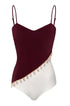 Ana y Jose Hand Embroidered One Piece / Purple & Ivory