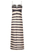 Antonia Linen Midi Dress / Navy Stripes