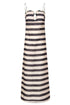 Antonia Linen Midi Dress / Navy Stripes