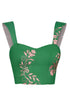 Calima Cotton Silk Top / Green Buganvilias