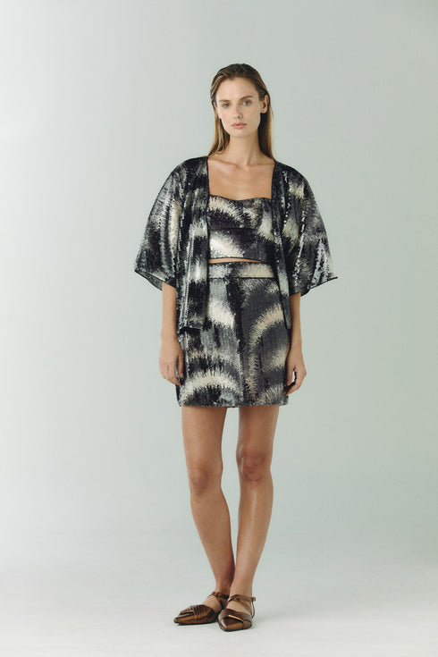 Baracoa Sequins Crop Top / Black