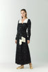 Obregon Silk Jacquard Maxi Dress / Black