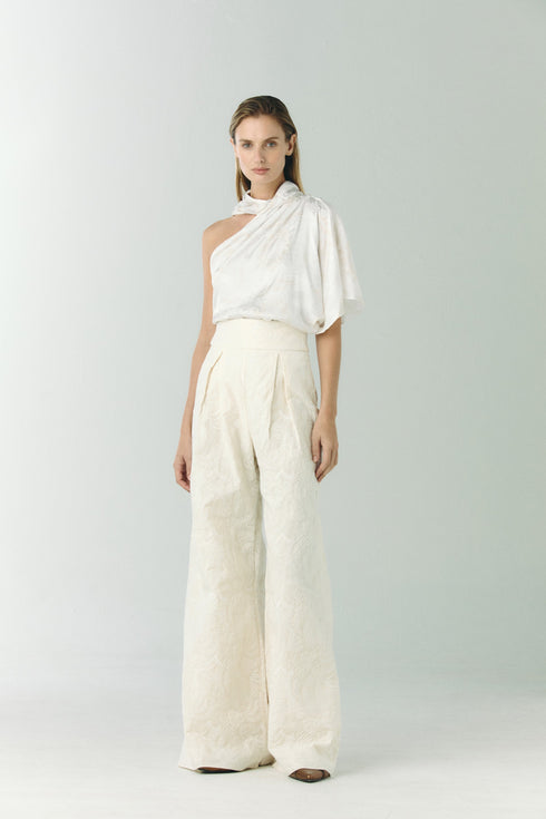 Fiol Canvas Embroidered Pants / Ecru