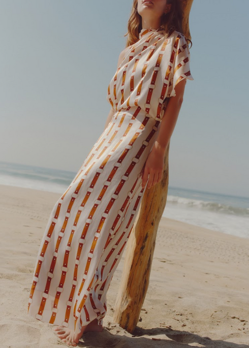 Chiminango Satin Silk Blouse / Horse Reins