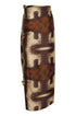 Mapara Martellato Silk Skirt / Brown Ikat