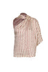 Chiminango Cotton Silk Blouse / Ivory Wine Seeds