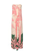 Cayetana Silk Crepe Maxi Dress / Peach Palms