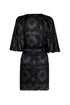 Coco Silk Jacquard Mini Dress / Black