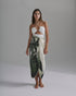 Mapara Linen Skirt / Green Tropical Landscape