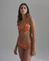 Gorgona Embroidered Top / Orange Lilac Polka Palms
