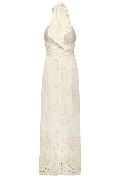 Costa del Sol Cotton Eyelet Midi Dress / Ivory Guayacanes