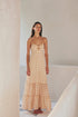 Julieta Linen Maxi Dress / Cream and Butter Scotch