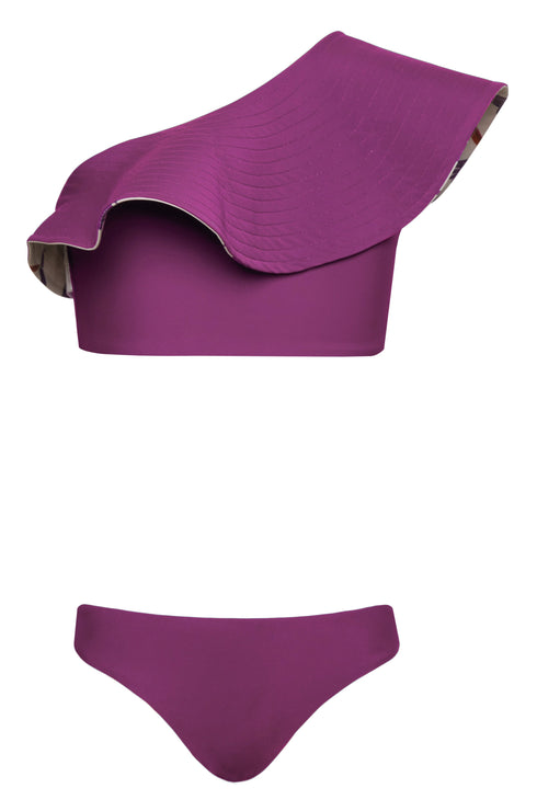 Mini Sunset Waves / Violet Flowers