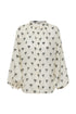 Don Simon Martellato Silk Shirt / Ivory - Black Polka Palms
