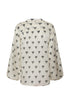 Don Simon Martellato Silk Shirt / Ivory - Black Polka Palms