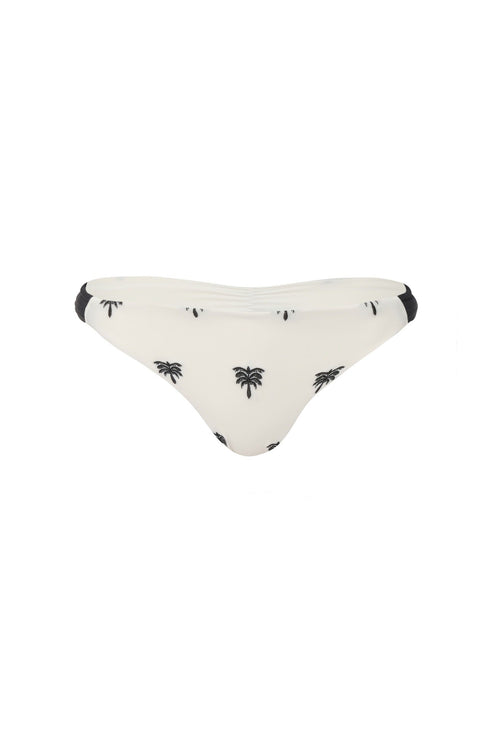 Potosi Embroidered Bottom / Ivory - Black Polka Palms