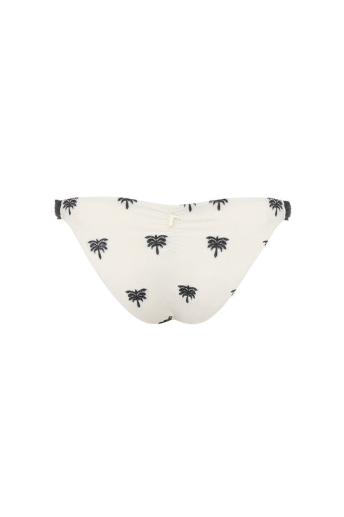 Potosi Embroidered Bottom / Ivory - Black Polka Palms