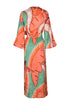 Tertulia Silk Jacquard Maxi Dress / Coral