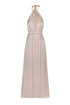 Magdalena Satin Silk Maxi Dress / Ivory Wine Seeds