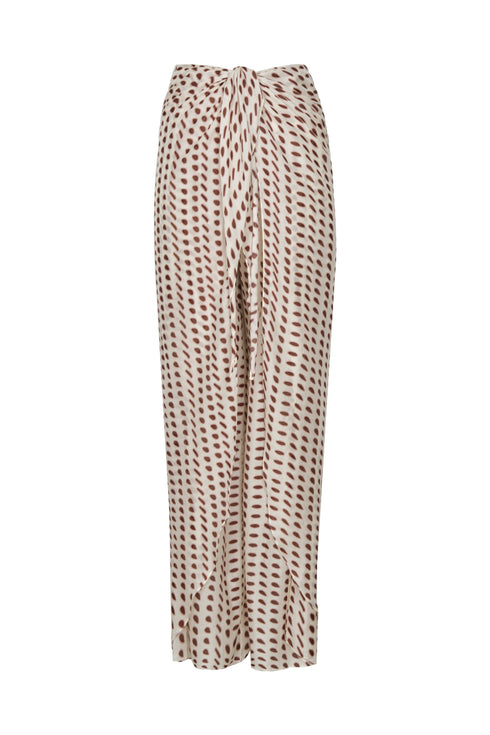 La Bamba Cotton Silk Pants / Ivory Wine Seeds