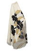 Capote Silk Jacquard Cape / Black Orchids