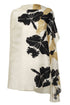 Capote Silk Jacquard Cape / Black Orchids
