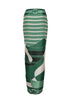De La Falaise Cotton Silk Sarong / Green Horses