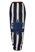 De La Falaise Cotton Silk Sarong / Navy Solana Shield
