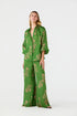 Don Simon Cotton Silk Shirt / Green Buganvilias