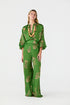Don Simon Cotton Silk Shirt / Green Buganvilias