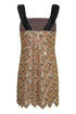 El Club del Clan Beaded Palms Mini Dress / Gold