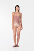 Esteros One Piece / Burgundy Rhombuses Ivory - Ivory