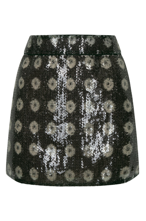 El Carmen Sequins Mini Skirt / Green