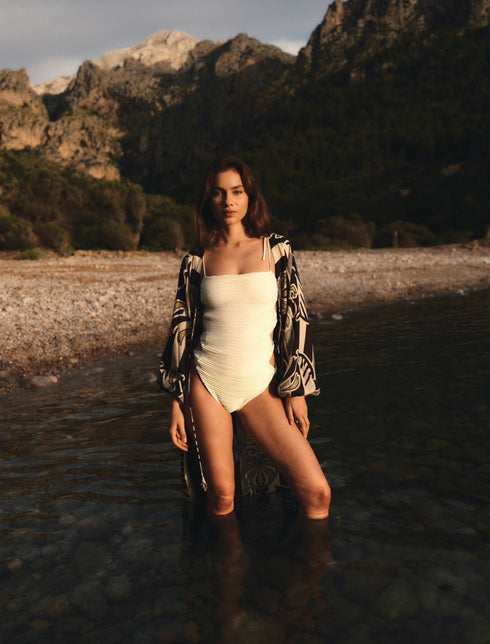 Tejada Pleated One Piece / Ivory