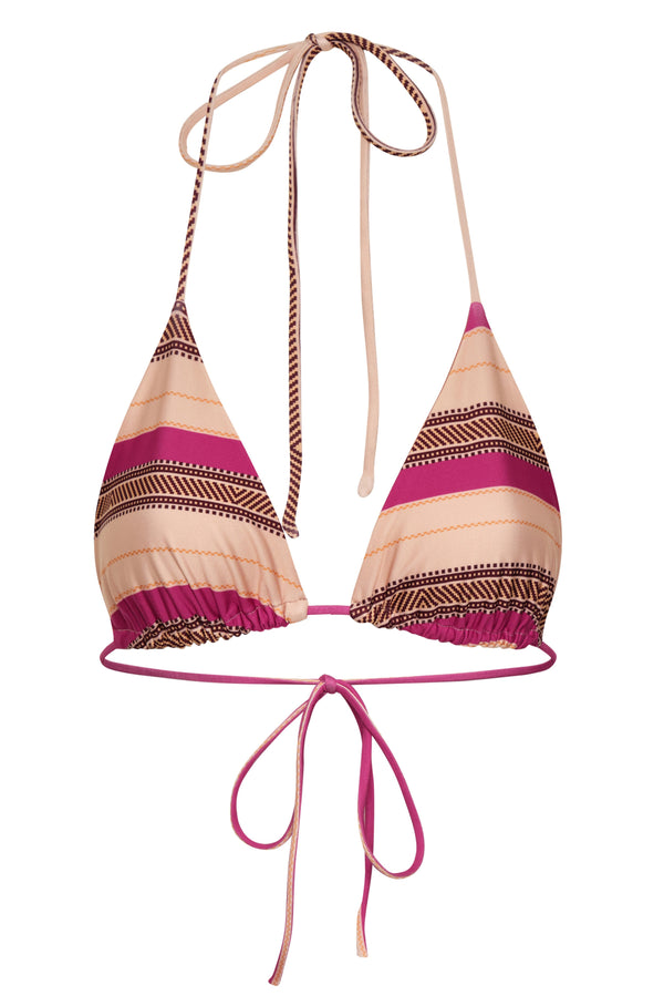 Gorgona Top / Ethnic Pink Stripes