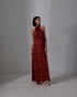 Magdalena Jacquard Maxi Dress / Wine