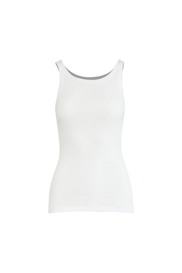 Coco Tank Top / White - Pink