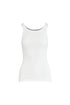 Coco Tank Top / White - Pink