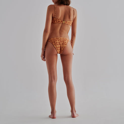 Brazil Bottom / Mustard Arabesque - Brown