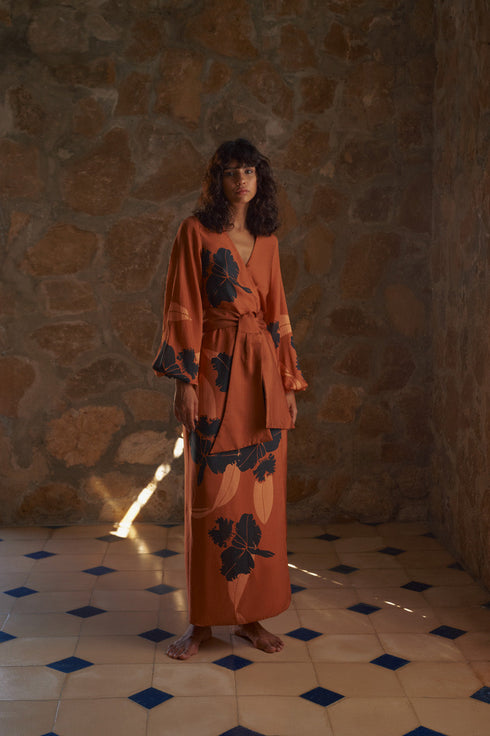 Tertulia Martellato Silk Maxi Dress / Terra Orchideas
