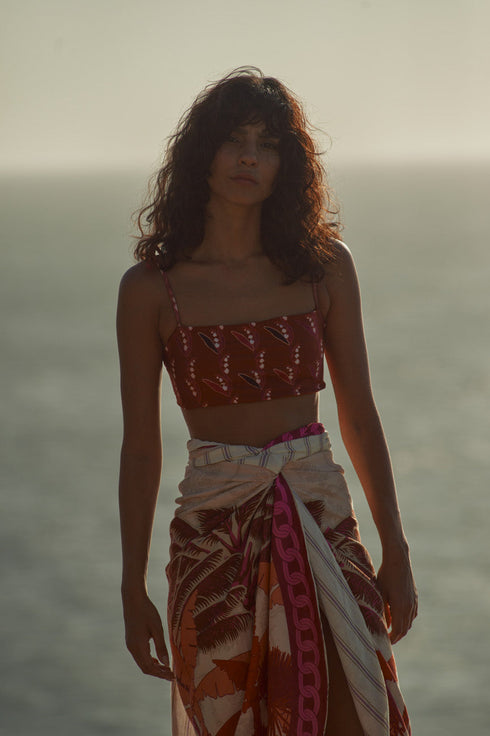 San Miguel Top Hand Embroidered/ Terra Flor de Mayo