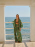 Fiol Cotton Silk Pants / Green Buganvilias