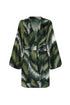Joaquina Silk Jacquard Mini Kaftan / Green Brushed
