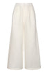 Jared Linen Capri Pants / Ivory Blue Horseshoes