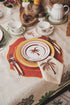 JDD Tucan Linen Placemat / Salmon - Yellow