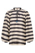 Las Rosas Linen Shirt / Navy Stripes
