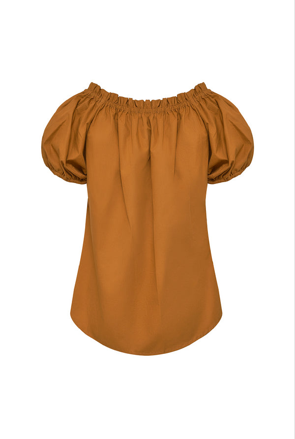 Julia Cotton Top / Tabaco