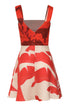 Micaela Hand-Embroidered Linen Mini Dress / Orange Palms