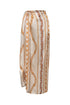 Myanmar Satin Silk Skirt / Gold Chains